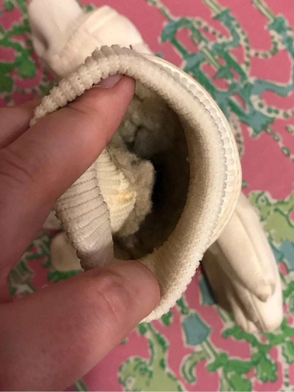 Vintage Grandoe cream cashmere blend lined Ski Winter gloves women’s size large